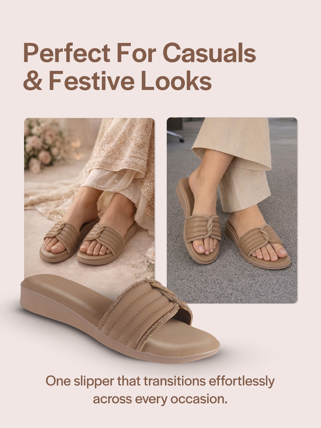 crystal stone slippers