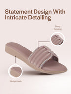 wedge heel ethnic slippers