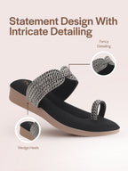 embellished party sandals