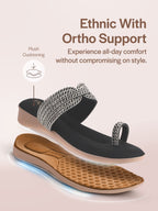wedge heel ethnic slippers