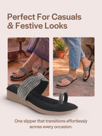 flat ethnic slippers women