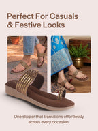 black ethnic party sandals