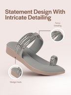 crystal stone slippers