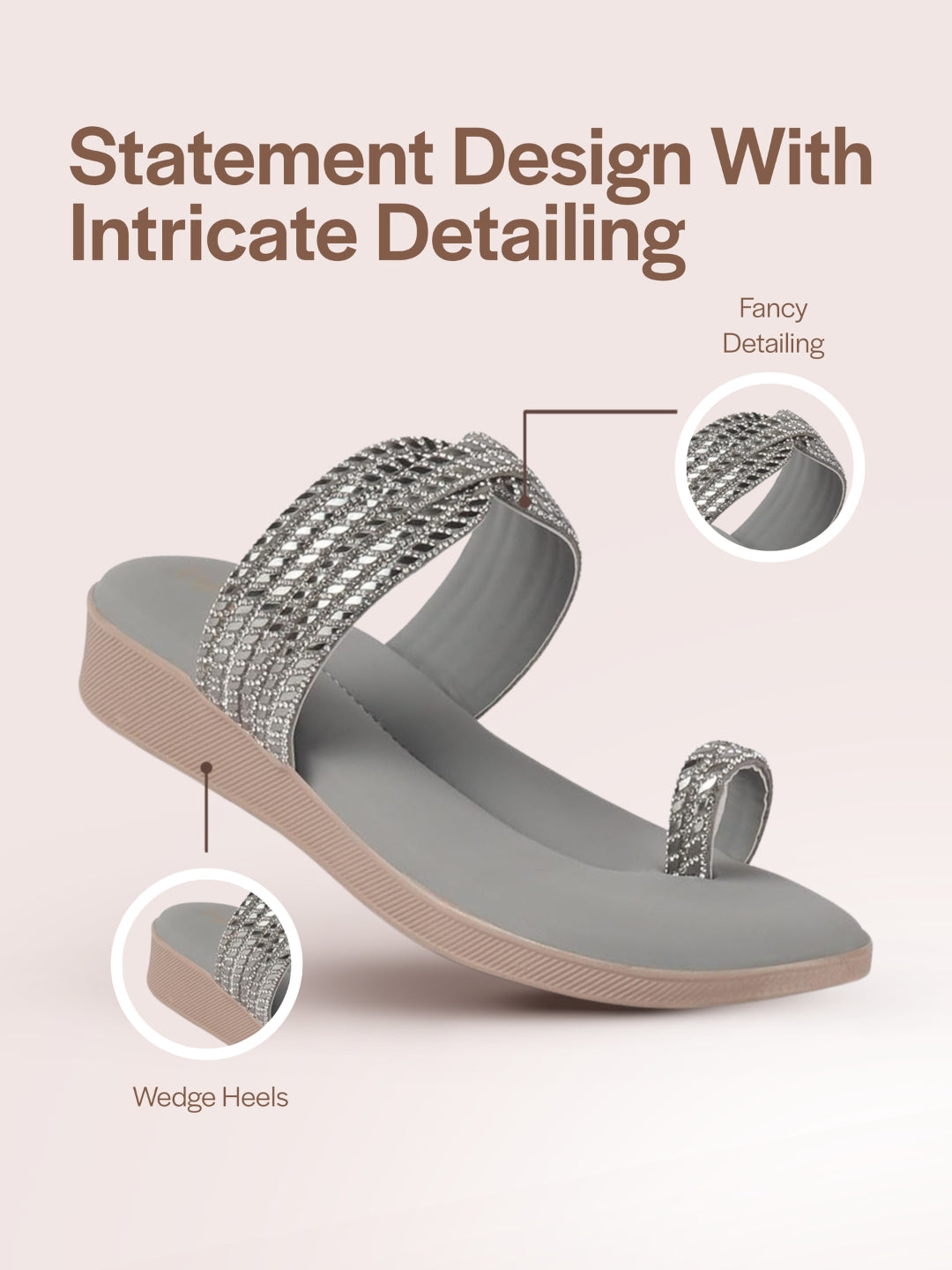 crystal stone slippers