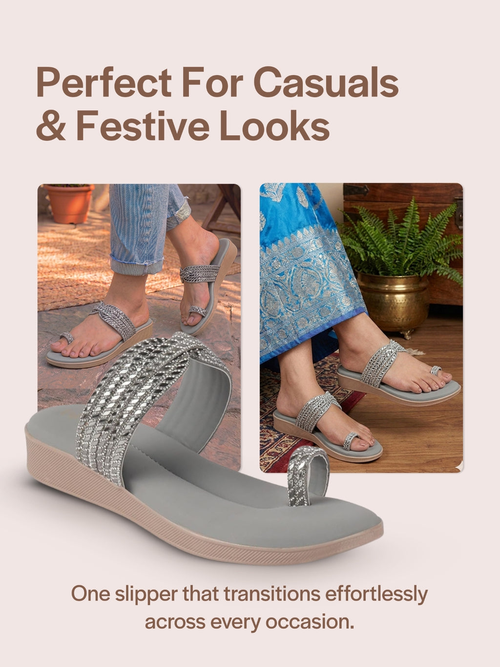 toe ring wedding slipper