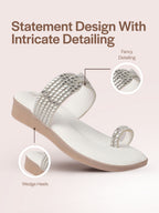 black ethnic party sandals