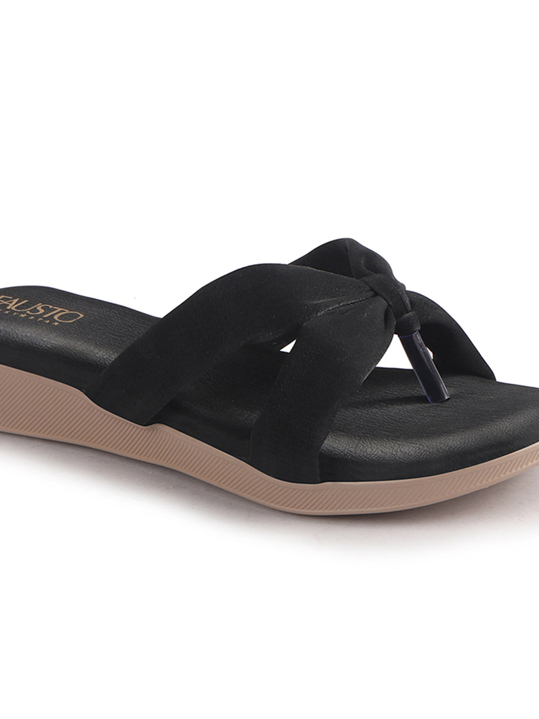 Women Black Bow Design Dual Strap Office Party Ortho Slip On Sandals|T-Strap Thong Slippers|Light Traditional Outfits, Festive Kurtis, Salwar Suit Set