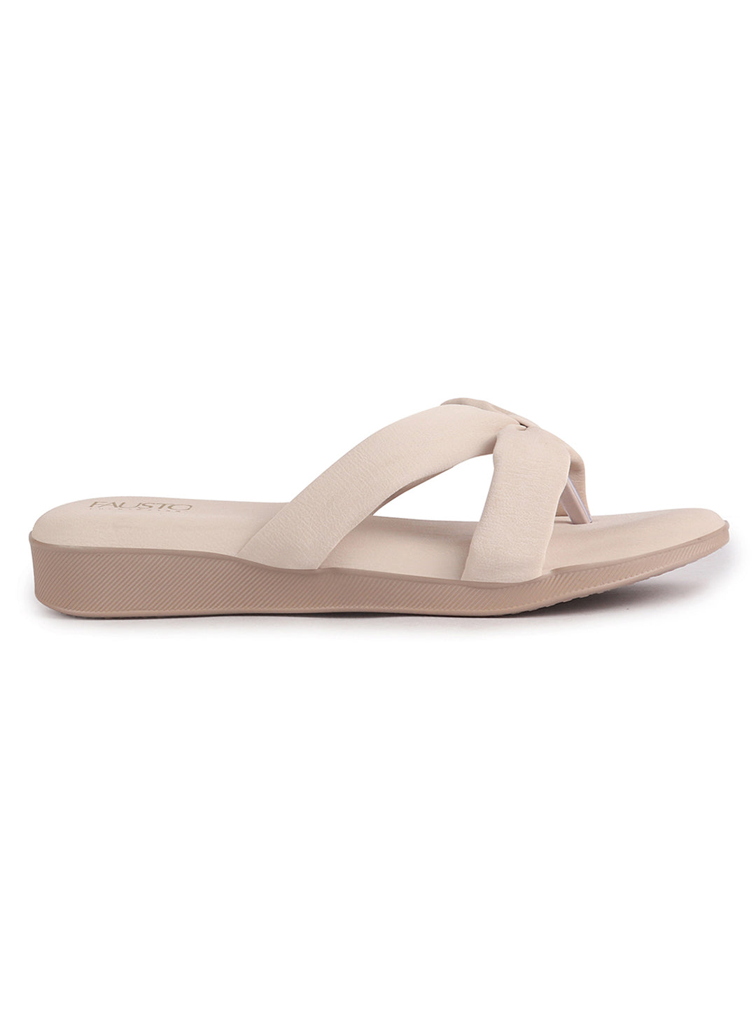 Women Cream Bow Design Dual Strap Office Party Ortho Slip On Sandals|T-Strap Thong Slippers|Light Traditional Outfits, Festive Kurtis, Salwar Suit Set