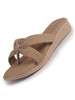 Women Khaki Bow Design Dual Strap Office Party Ortho Slip On Sandals|T-Strap Thong Slippers|Light Traditional Outfits, Festive Kurtis, Salwar Suit Set
