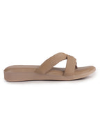 Women Khaki Bow Design Dual Strap Office Party Ortho Slip On Sandals|T-Strap Thong Slippers|Light Traditional Outfits, Festive Kurtis, Salwar Suit Set