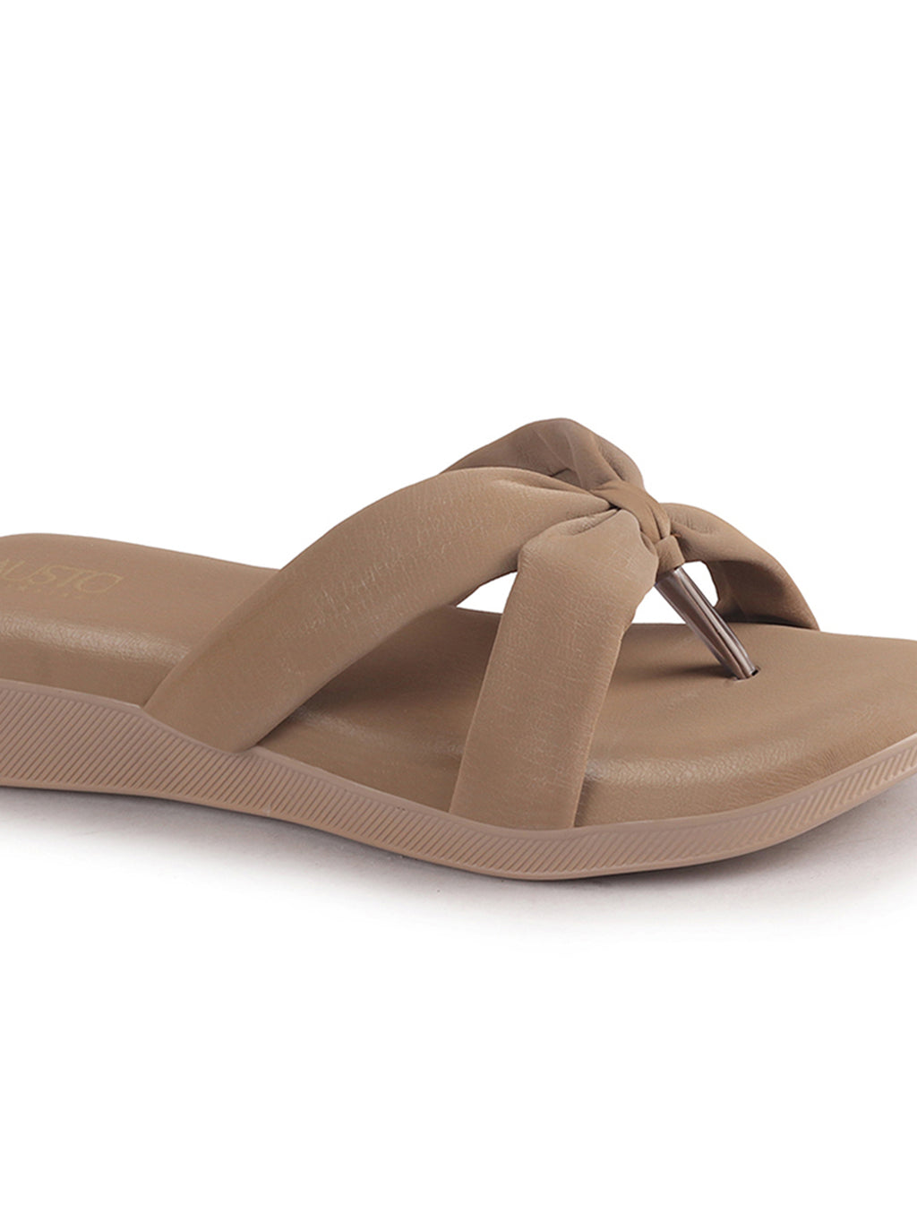 Women Khaki Bow Design Dual Strap Office Party Ortho Slip On Sandals|T-Strap Thong Slippers|Light Traditional Outfits, Festive Kurtis, Salwar Suit Set