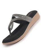 flat ethnic slippers women