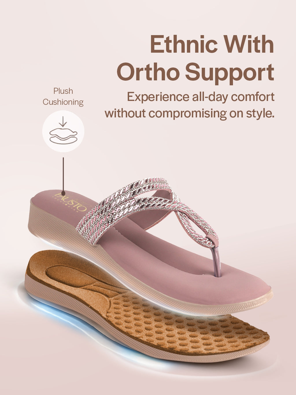 wedge heel ethnic slippers