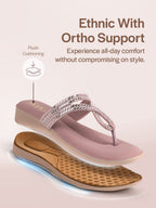wedge heel ethnic slippers