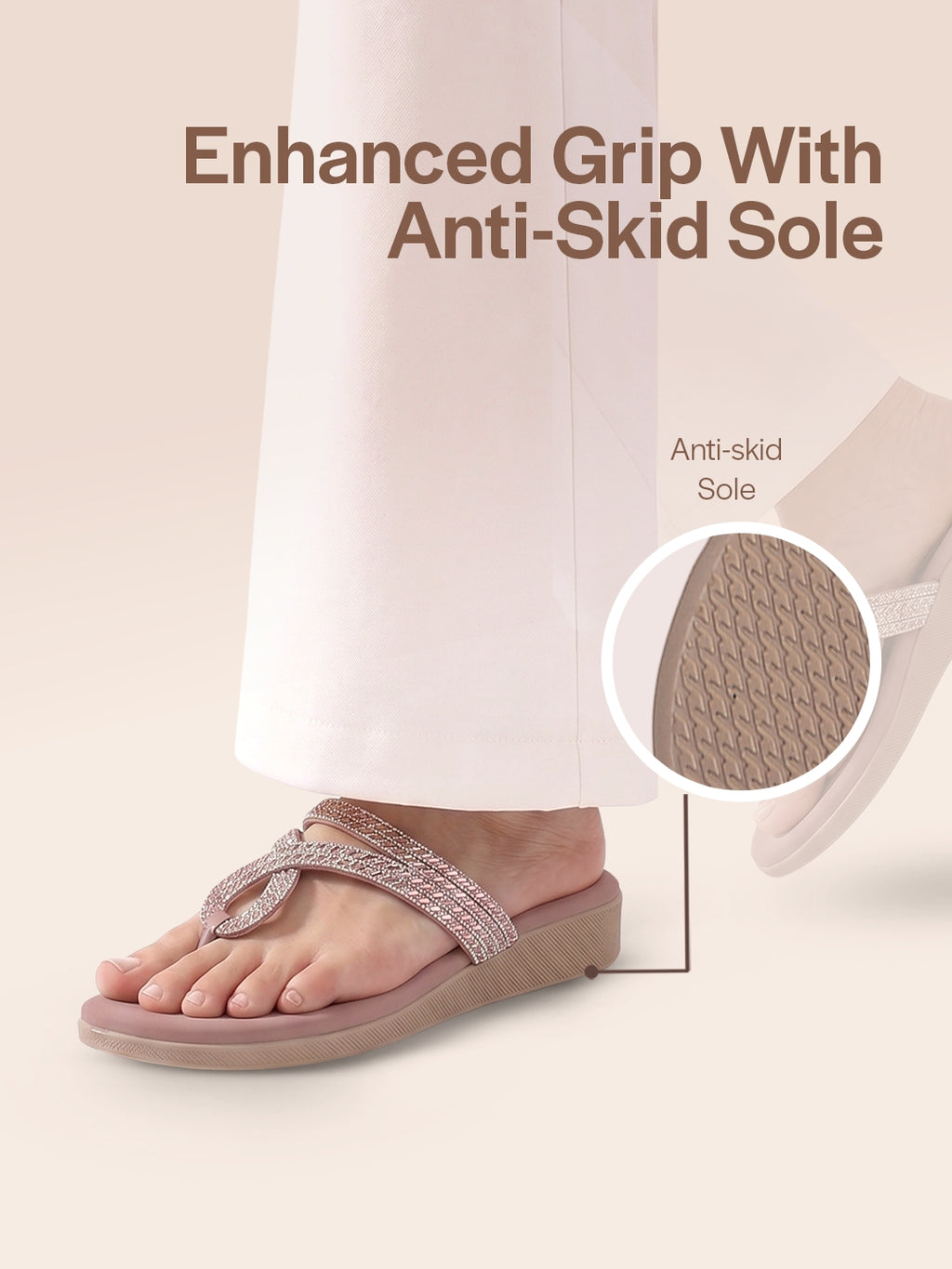 flat ethnic slippers women