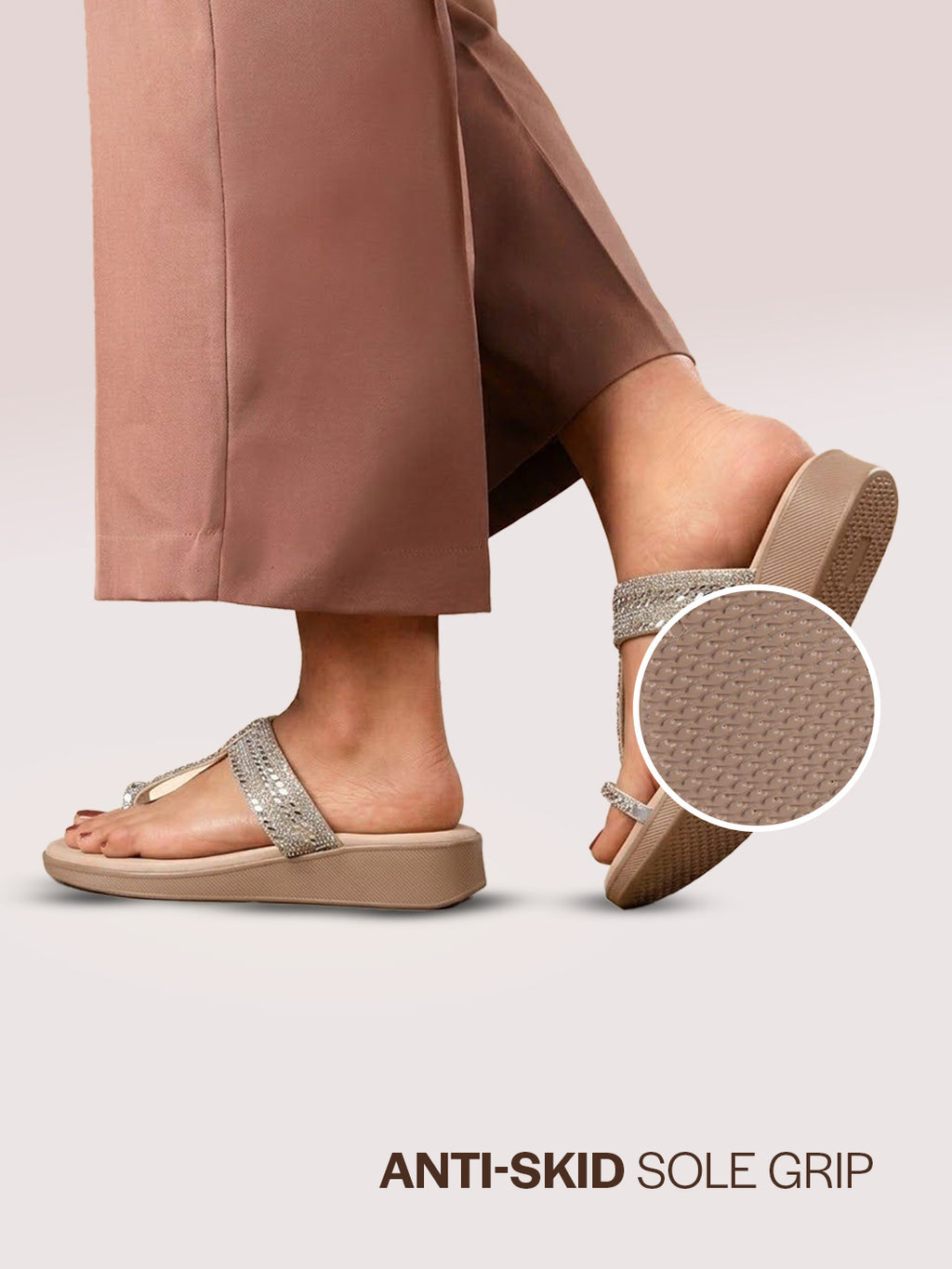 flat ethnic slippers women