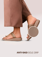 black ethnic party sandals