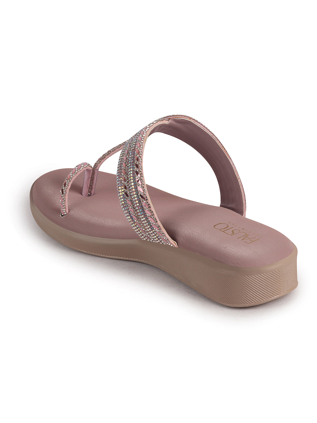 wedge heel ethnic slippers