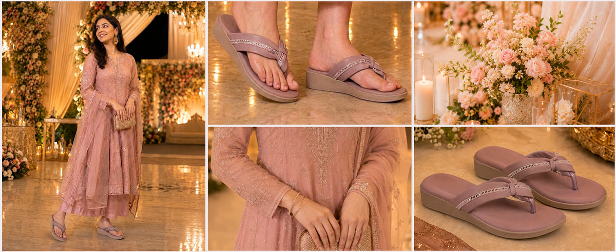 Women Grey Crystal Rhinestone T-Strap Slip-On Slippers with Anti Skid Sole|Memory Cushioned Footbed Comfortable Flats for Office, Casual, Festive Outfits