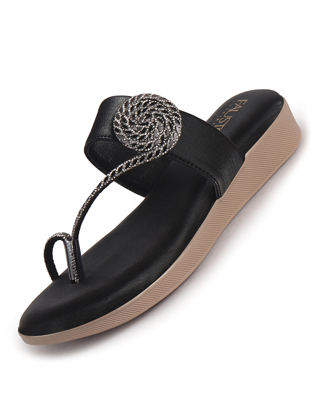 wedge heel ethnic slippers