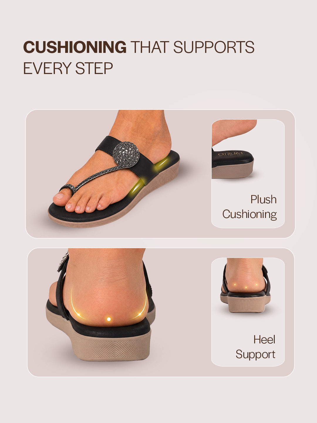 wedge heel ethnic slippers