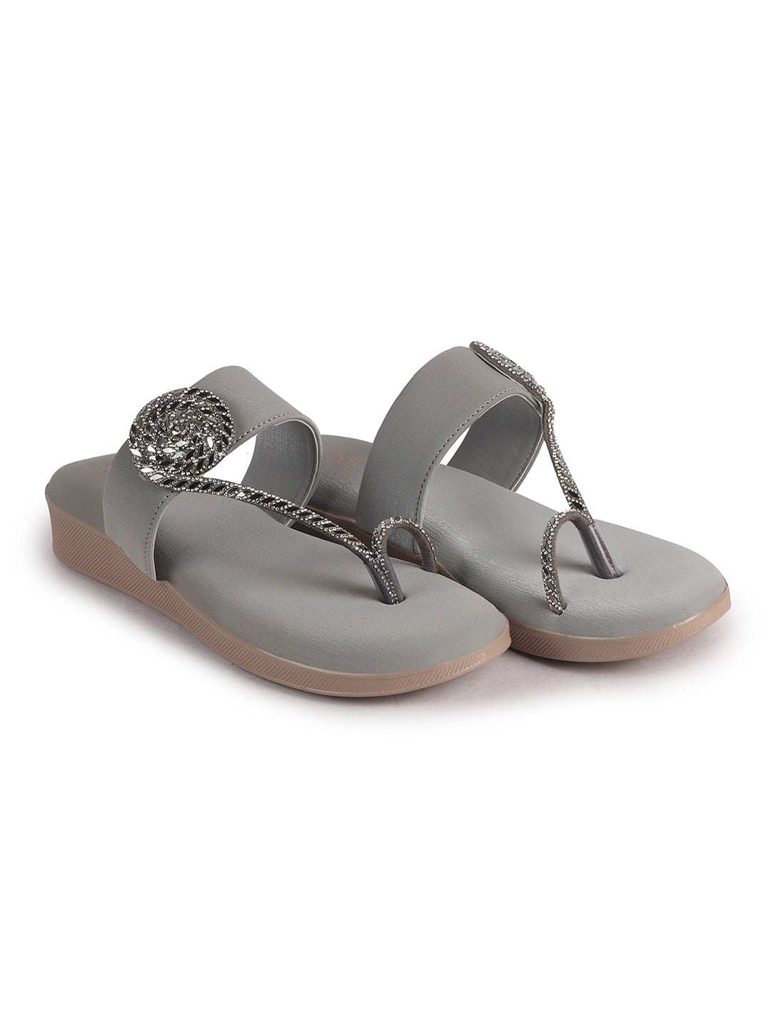 crystal stone slippers