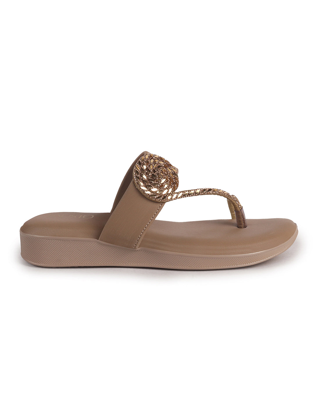 wedge heel ethnic slippers