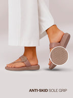 crystal stone slippers