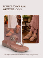 crystal stone slippers
