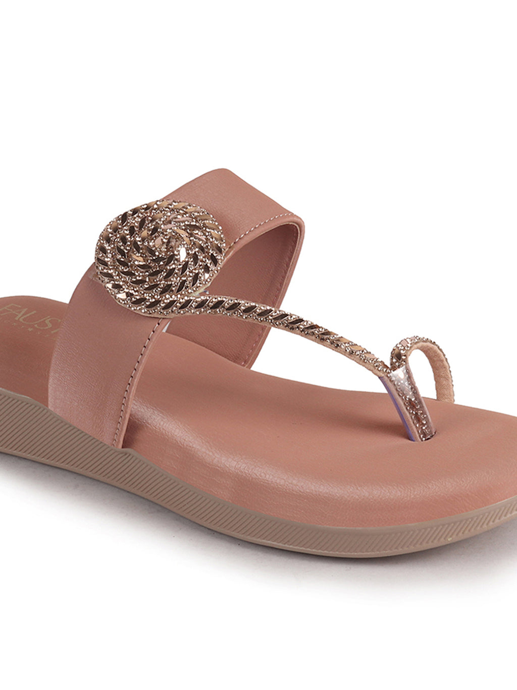 wedge heel ethnic slippers