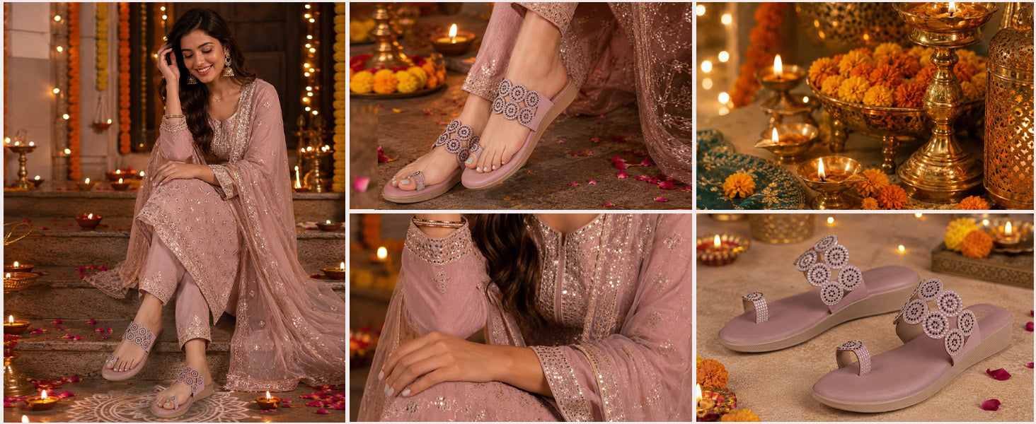 Women Grey Embellished Comfort Toe Ring Slippers|Rhinestone Studded Strap|Wedge Ortho Comfort Sandals for Wedding, Party, Festives, Traditional Indian Outfits