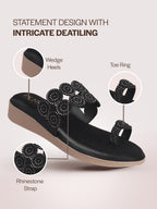 embellished ethnic flats for women
