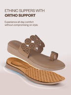 embellished ethnic flats for women