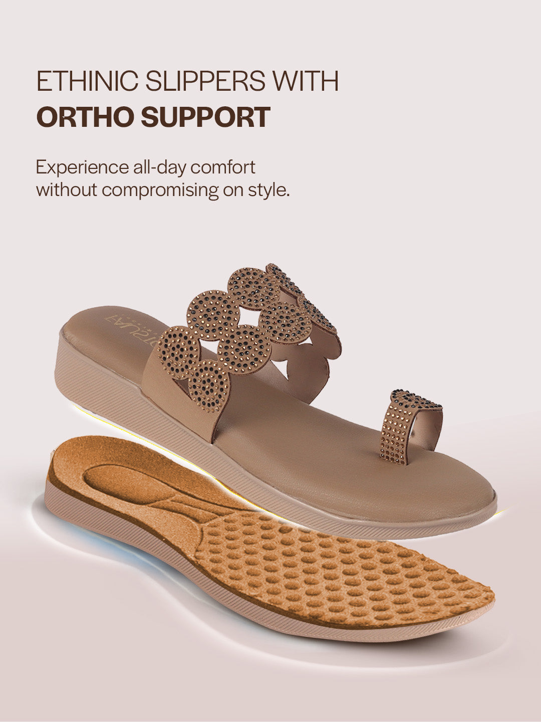 embellished ethnic flats for women