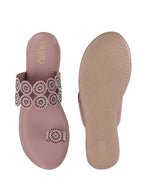embellished ethnic flats for women