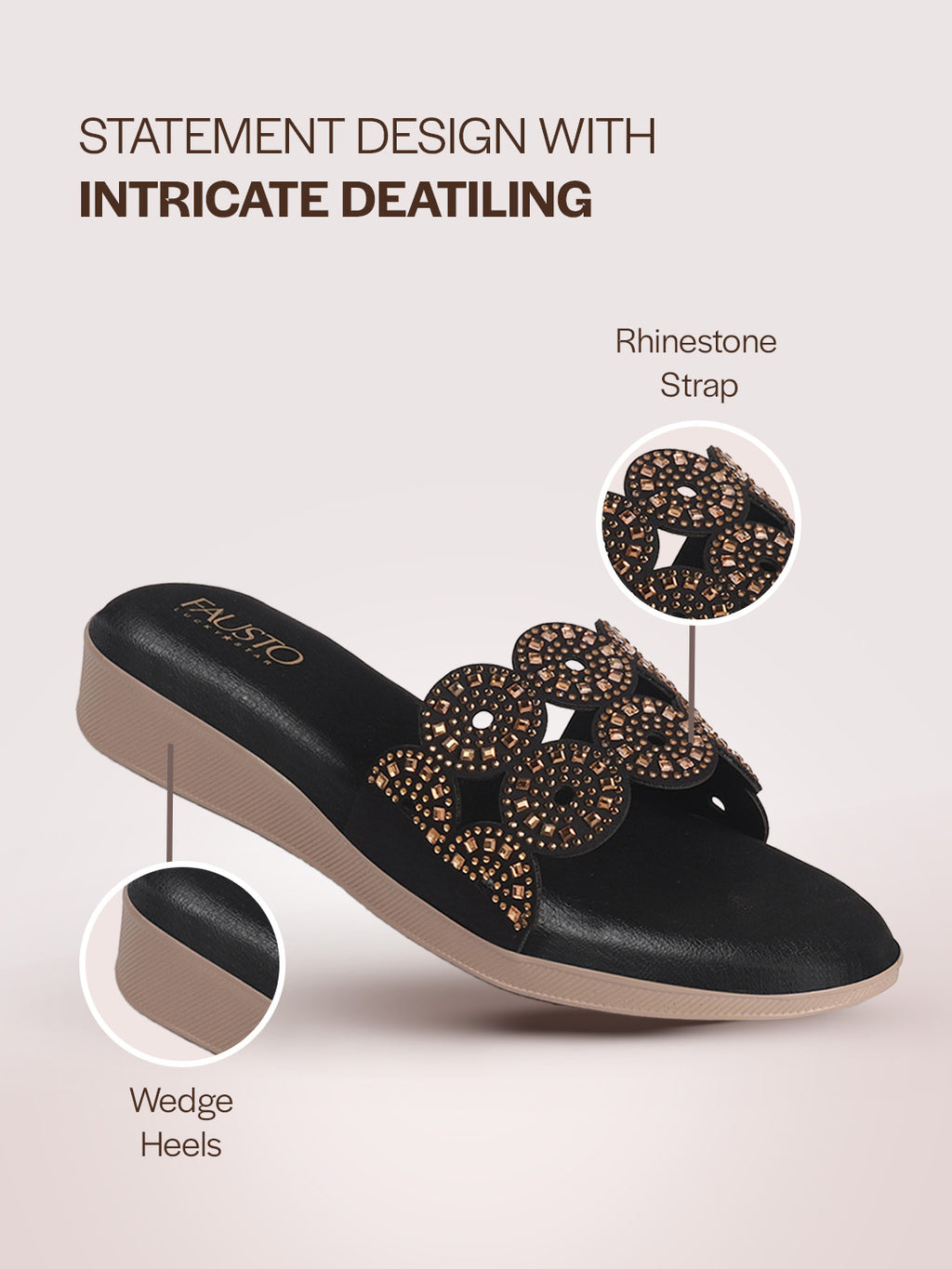 embellished ethnic flats for women