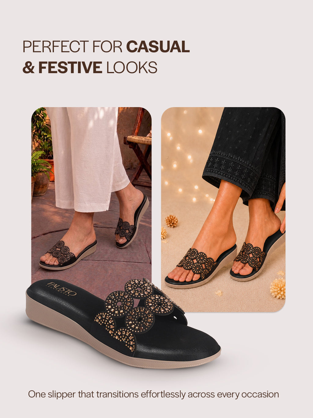 festive wear slippers for women