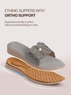 women slip on party flats