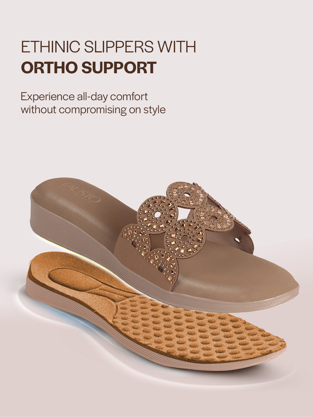 embellished ethnic flats for women