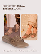 women slip on party flats