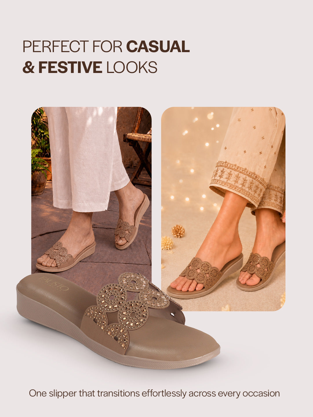 women slip on party flats