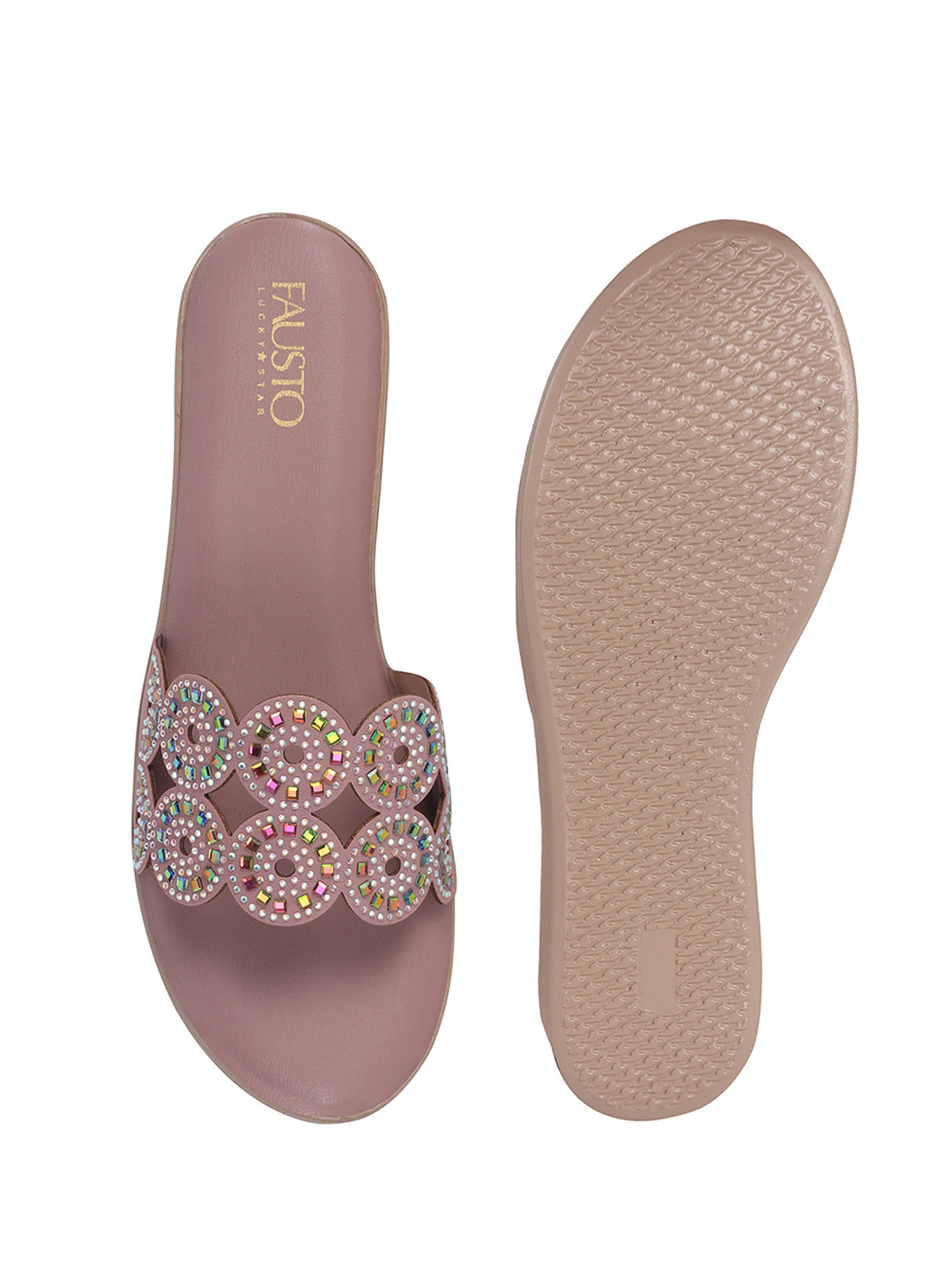 embellished ethnic flats for women