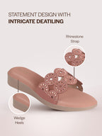 women slip on party flats