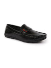 Basics Men Black Textured Design Outdoor Classic Moccasin Loafer Shoes