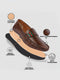 Basics Men Brown Textured Design Outdoor Classic Moccasin Loafer Shoes