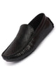 Men Black Textured Design Casual Classic Slip On Driving Loafer and Moccasins