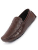 Men Brown Textured Design Casual Classic Slip On Driving Loafer and Moccasins