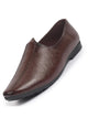 Basics Men Brown Textured Floral Prints Slip On Ethnic Juttis and Mojaris