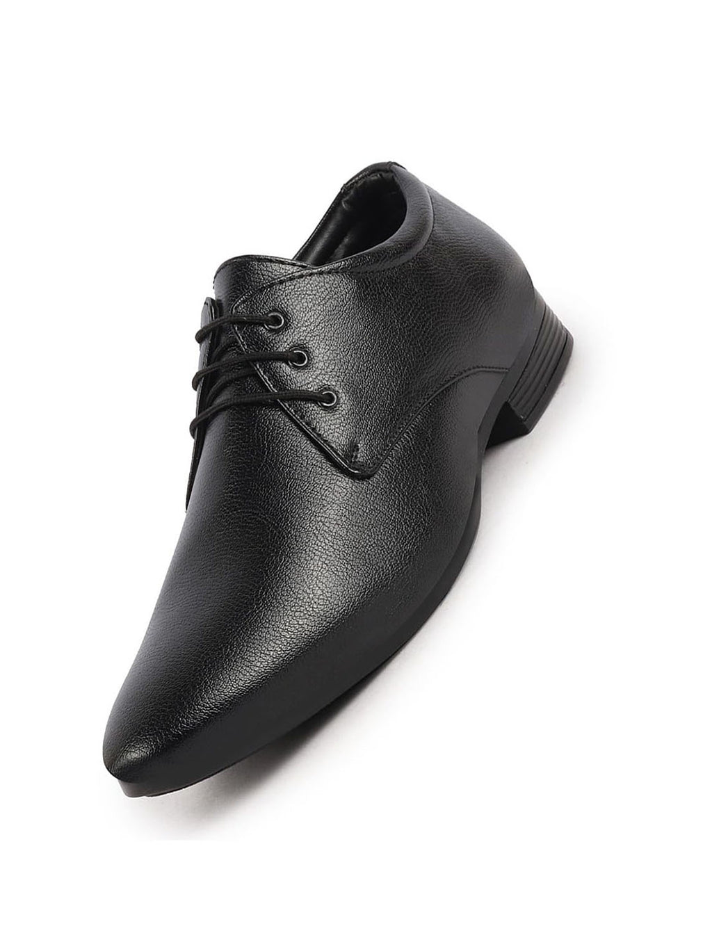 basics men black formal office lace up shoes