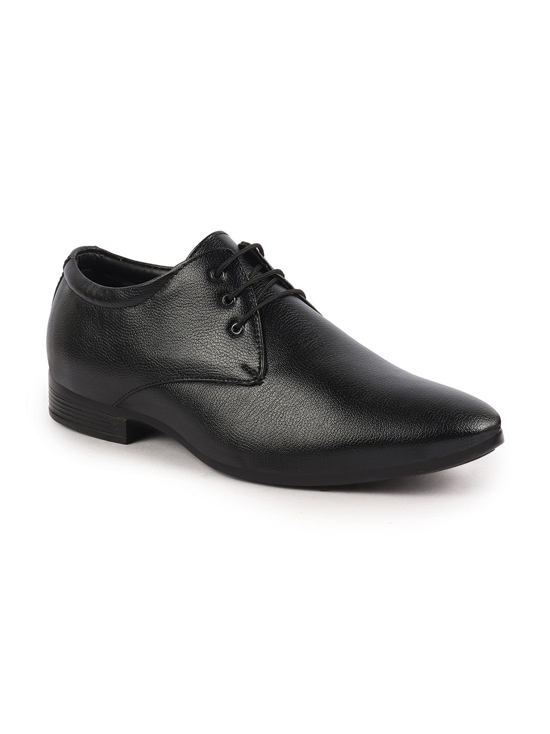 basics men black formal office lace up shoes